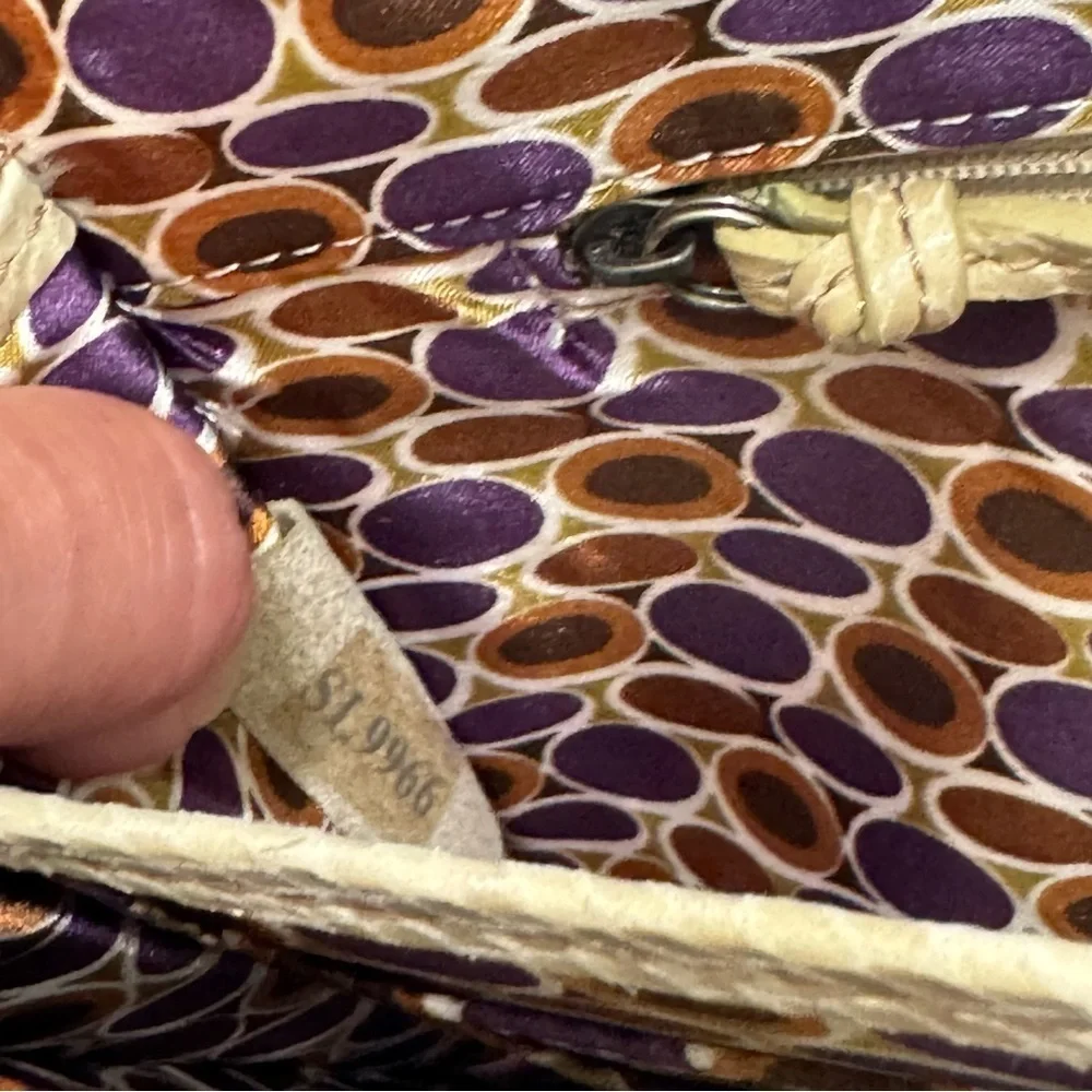 Fossil SL9966 Bone Cream Leather Clutch Wallet Bronze Python Print Organizer NWT
